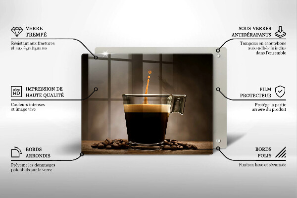Glas Herdabdeckplatte Glas und Kaffeebohnen