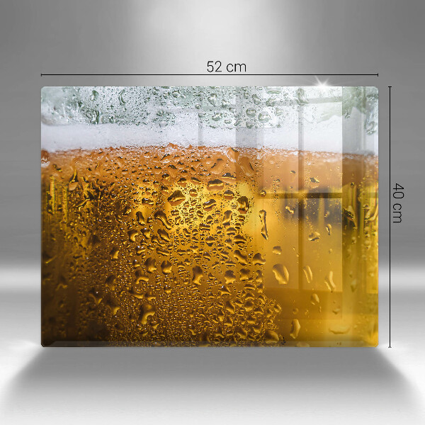 Glas Herdabdeckplatte Nasses Glas Bier
