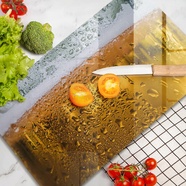 Glas Herdabdeckplatte Nasses Glas Bier