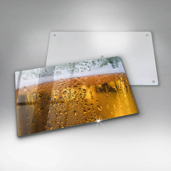 Glas Herdabdeckplatte Nasses Glas Bier