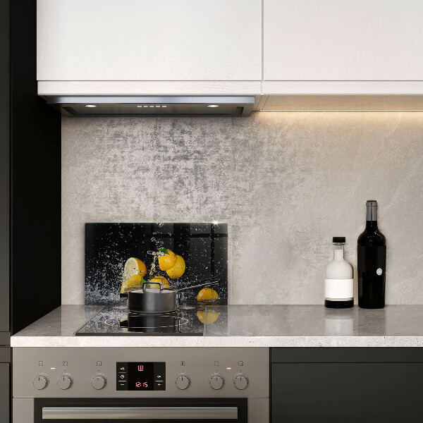 Glas Herdabdeckplatte Saftige Zitronenfrucht