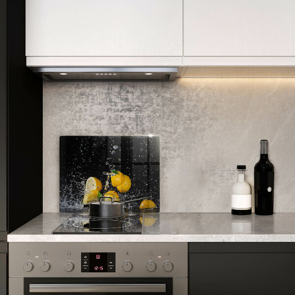 Glas Herdabdeckplatte Saftige Zitronenfrucht