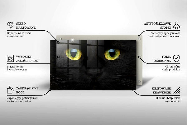 Glas Herdabdeckplatte Tierische Katzenaugen
