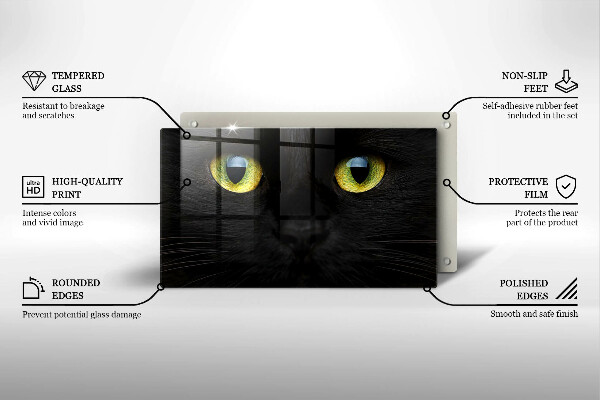 Glas Herdabdeckplatte Tierische Katzenaugen