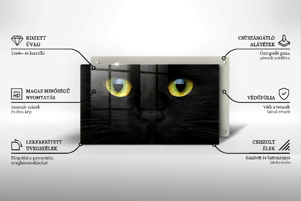 Glas Herdabdeckplatte Tierische Katzenaugen