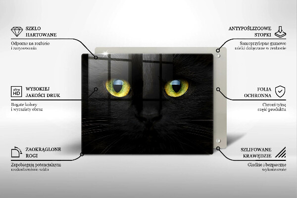 Glas Herdabdeckplatte Tierische Katzenaugen