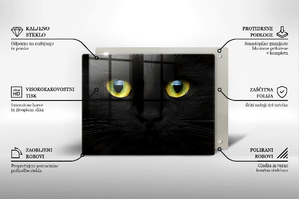 Glas Herdabdeckplatte Tierische Katzenaugen