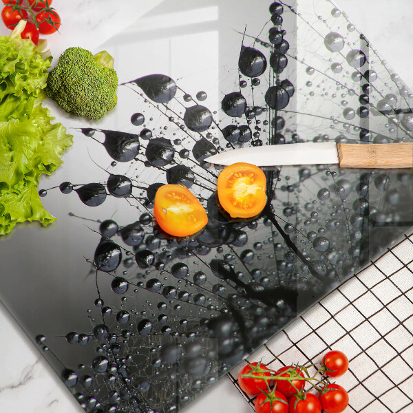 Glas Herdabdeckplatte Löwenzahn und Tau