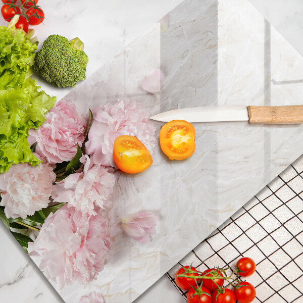 Glas Herdabdeckplatte Zarte Rosenblüten