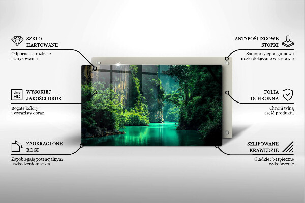 Glas Herdabdeckplatte Lagunenlandschaft