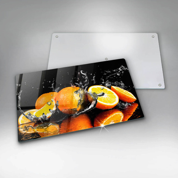 Glas Herdabdeckplatte Saftige Orangenfrucht