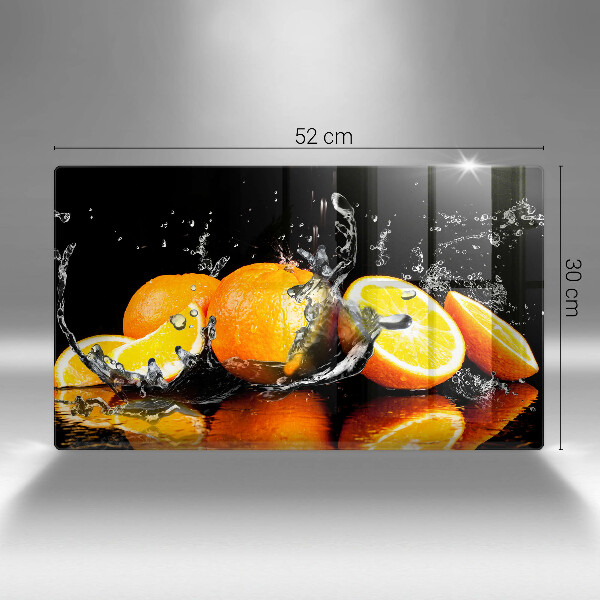 Glas Herdabdeckplatte Saftige Orangenfrucht