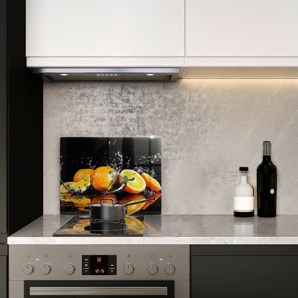 Glas Herdabdeckplatte Saftige Orangenfrucht