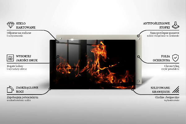 Glas Herdabdeckplatte Zünde eine lebendige Flamme an