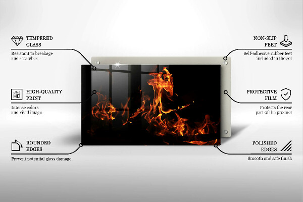 Glas Herdabdeckplatte Zünde eine lebendige Flamme an