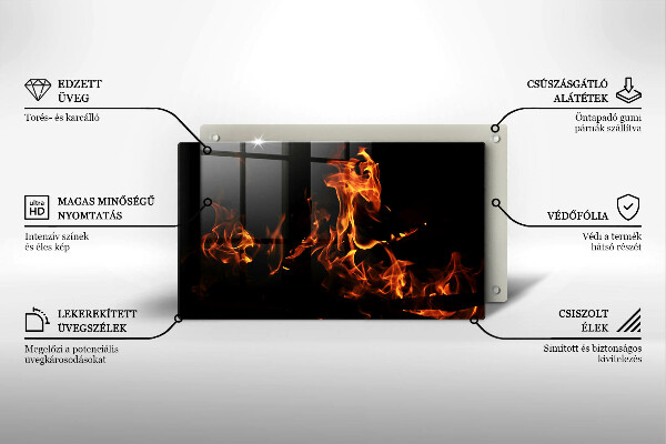 Glas Herdabdeckplatte Zünde eine lebendige Flamme an