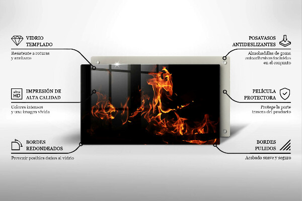 Glas Herdabdeckplatte Zünde eine lebendige Flamme an
