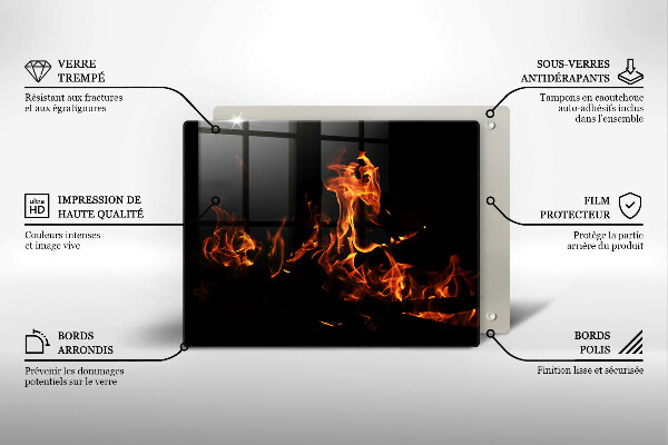 Glas Herdabdeckplatte Zünde eine lebendige Flamme an