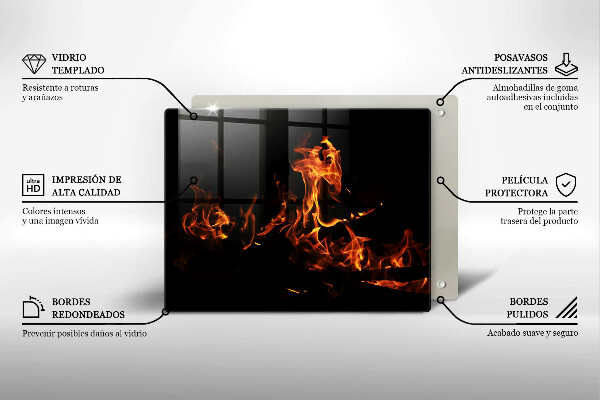 Glas Herdabdeckplatte Zünde eine lebendige Flamme an