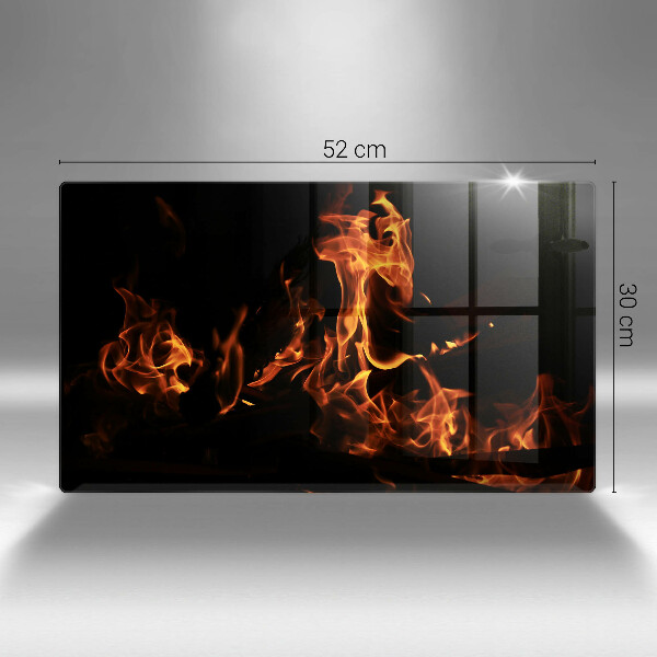 Glas Herdabdeckplatte Zünde eine lebendige Flamme an