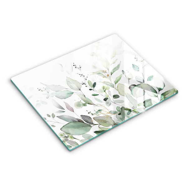 Glas Herdabdeckplatte Aquarellpflanzen