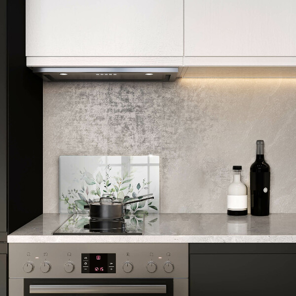 Glas Herdabdeckplatte Aquarellpflanzen