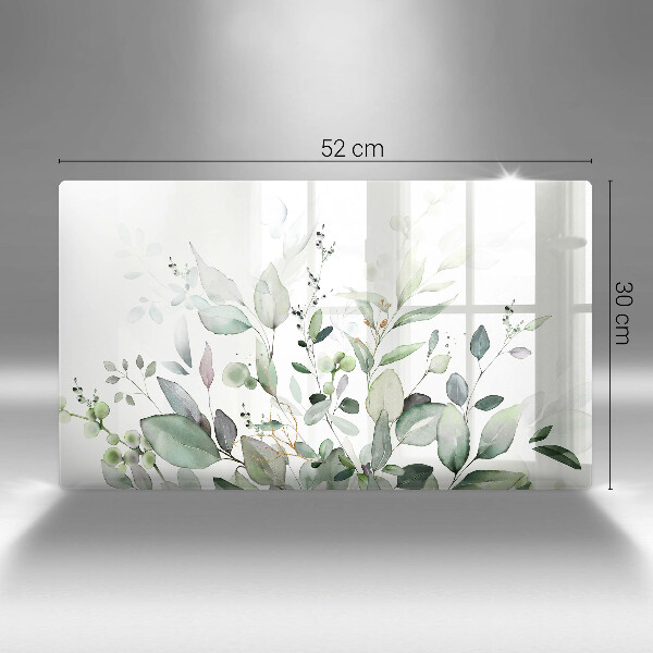 Glas Herdabdeckplatte Aquarellpflanzen