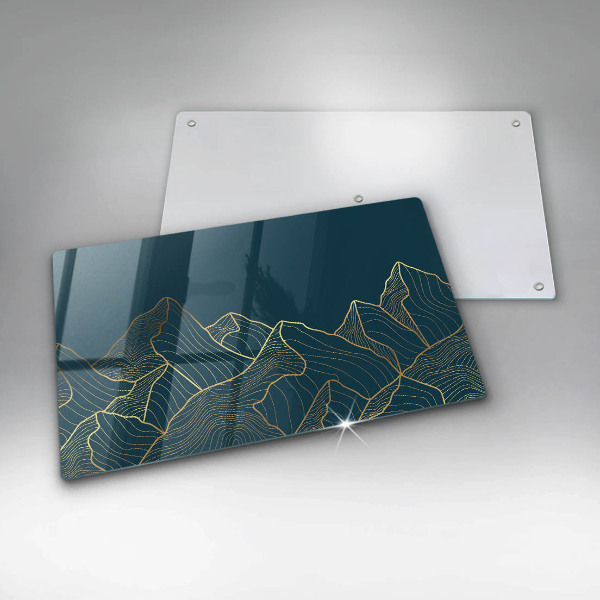 Glas Herdabdeckplatte Abstrakte Berge