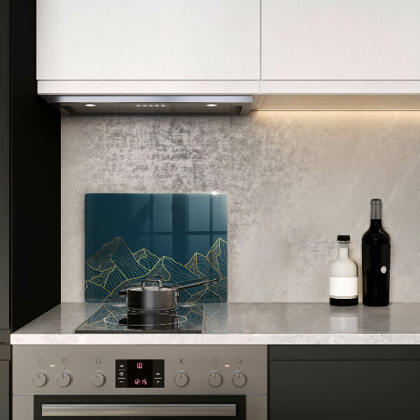 Glas Herdabdeckplatte Abstrakte Berge