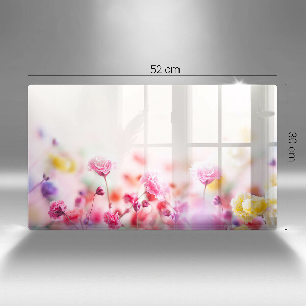 Glas Herdabdeckplatte Blumenwiese