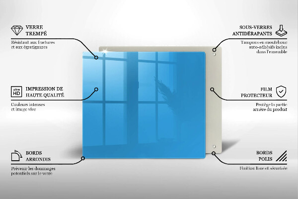 Glas Ceranfeldabdeckung Blaue Farbe