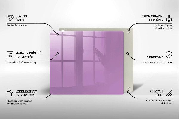 Glas Ceranfeldabdeckung Violette Farbe