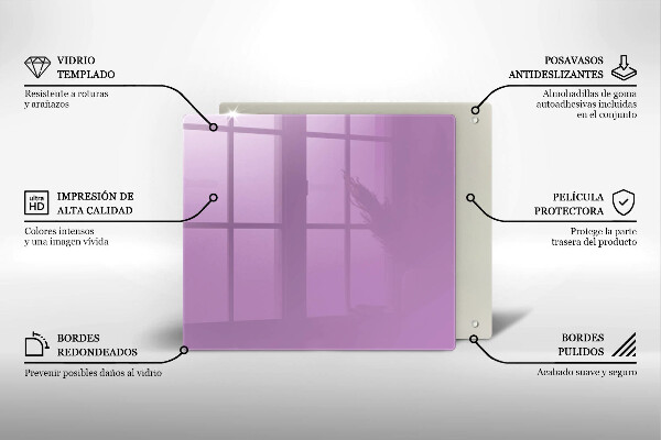 Glas Ceranfeldabdeckung Violette Farbe