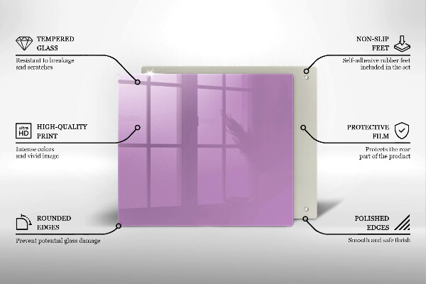 Glas Ceranfeldabdeckung Violette Farbe