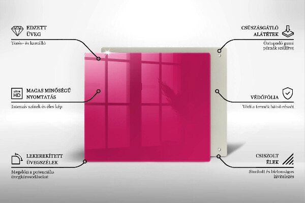 Glas Ceranfeldabdeckung Pinke Farbe