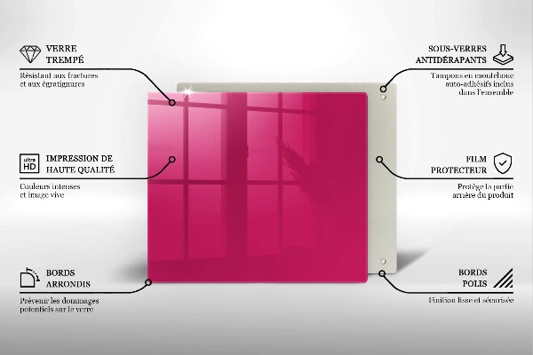 Glas Ceranfeldabdeckung Pinke Farbe