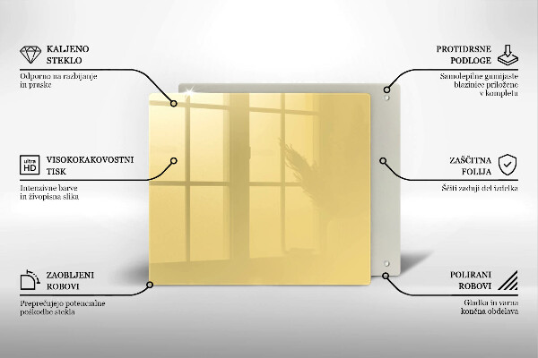 Glas Ceranfeldabdeckung Gelb