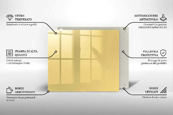 Glas Ceranfeldabdeckung Gelb