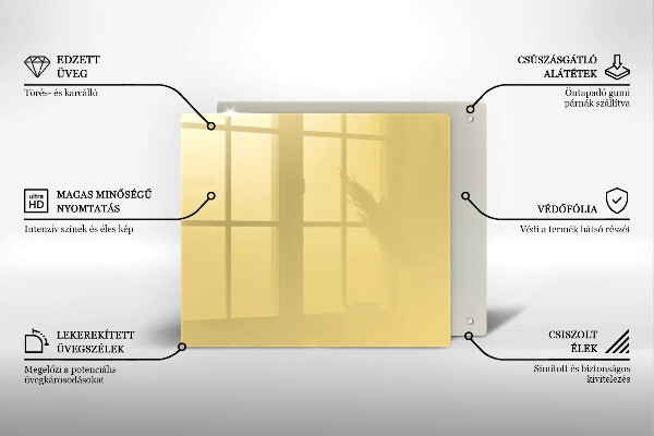 Glas Ceranfeldabdeckung Gelb