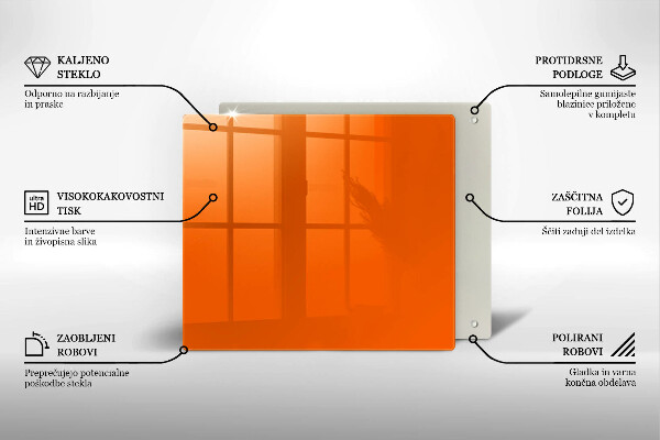 Glas Ceranfeldabdeckung orange Farbe
