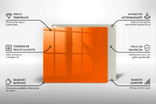 Glas Ceranfeldabdeckung orange Farbe