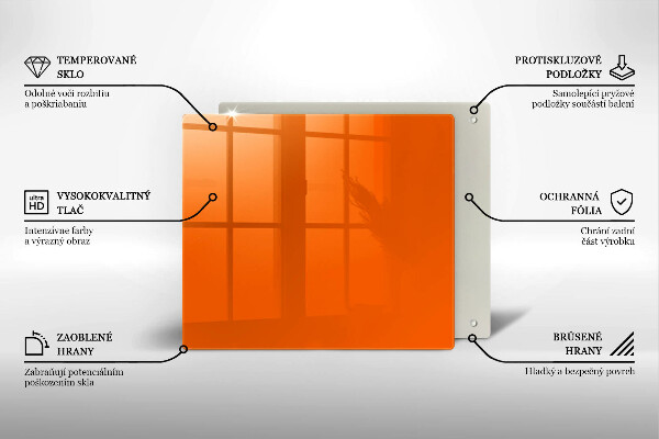 Glas Ceranfeldabdeckung orange Farbe