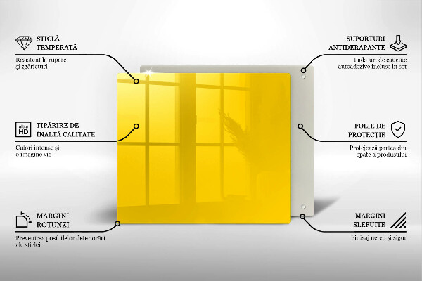 Glas Ceranfeldabdeckung Gelb