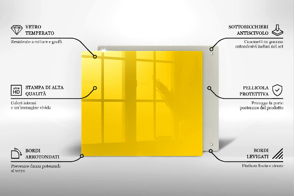 Glas Ceranfeldabdeckung Gelb