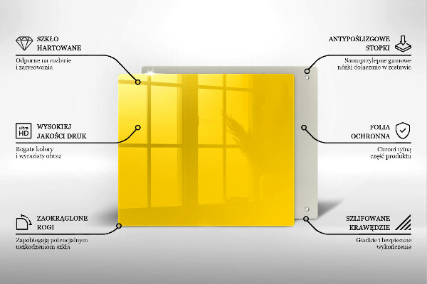 Glas Ceranfeldabdeckung Gelb