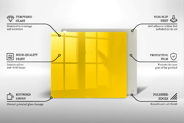 Glas Ceranfeldabdeckung Gelb