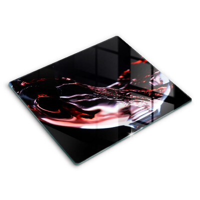 Glas Herdabdeckplatte Ein Glas Rotwein