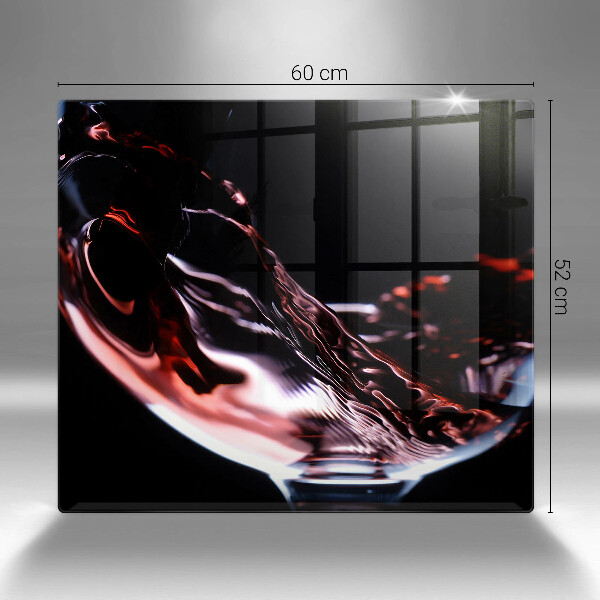 Glas Herdabdeckplatte Ein Glas Rotwein