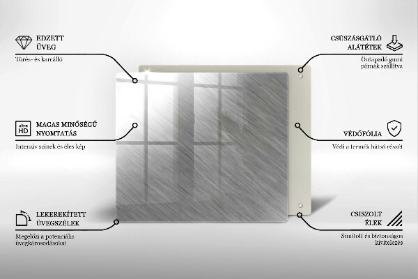 Glas Herdabdeckplatte Metallbeschaffenheitshintergrund