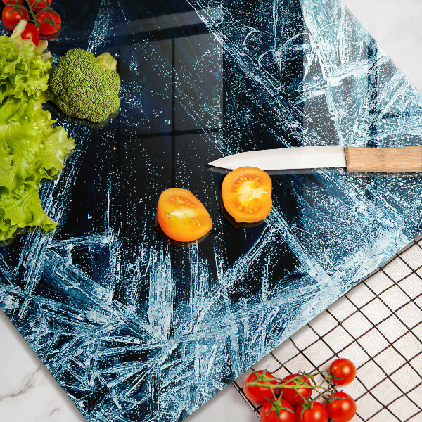 Glas Herdabdeckplatte Struktur aus scharfem Eis